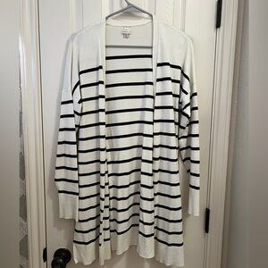 A New Day Striped Open Front Cardigan